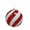 8.25" Red & White Glitter Jumbo Peppermint Twist Ball Ornament by Ashland®